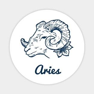 Aries Zodiac Sign With Name Magnet